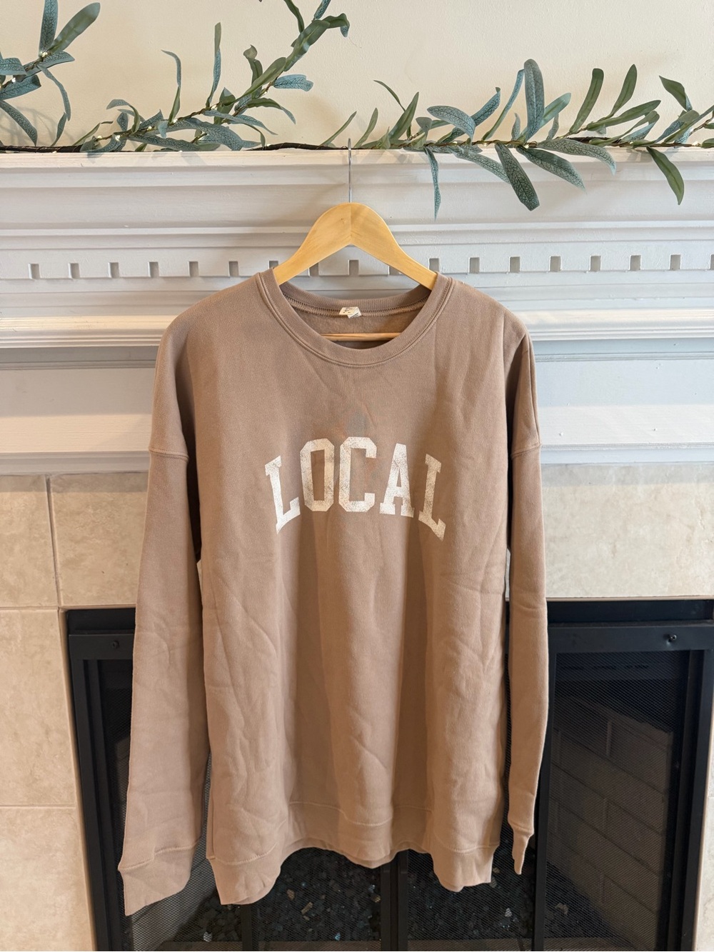 LOCAL Taupe Crewneck Sweatshirt - Classic Logo